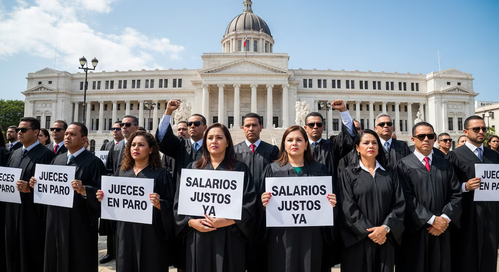 Jueces de RD convocan paro nacional para el 21 de mayo. Exigen aumentos, ascensos transparentes y mejores condiciones. El Poder Judicial llama al diálogo. (Imagen Ilustrativa Infobae)