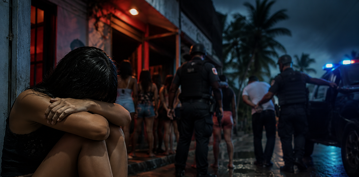Autoridades de la Procuraduria Especializada contra la Trata de Personas realizan allanamientos contra la explotacion sexual en Cabarete Puerto Plata.