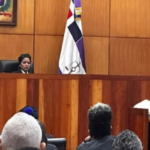 Sala del Cuarto Juzgado de la Instruccion del Distrito Nacional donde se define el envio a juicio del Caso Calamar.