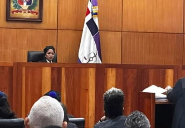 Sala del Cuarto Juzgado de la Instruccion del Distrito Nacional donde se define el envio a juicio del Caso Calamar.