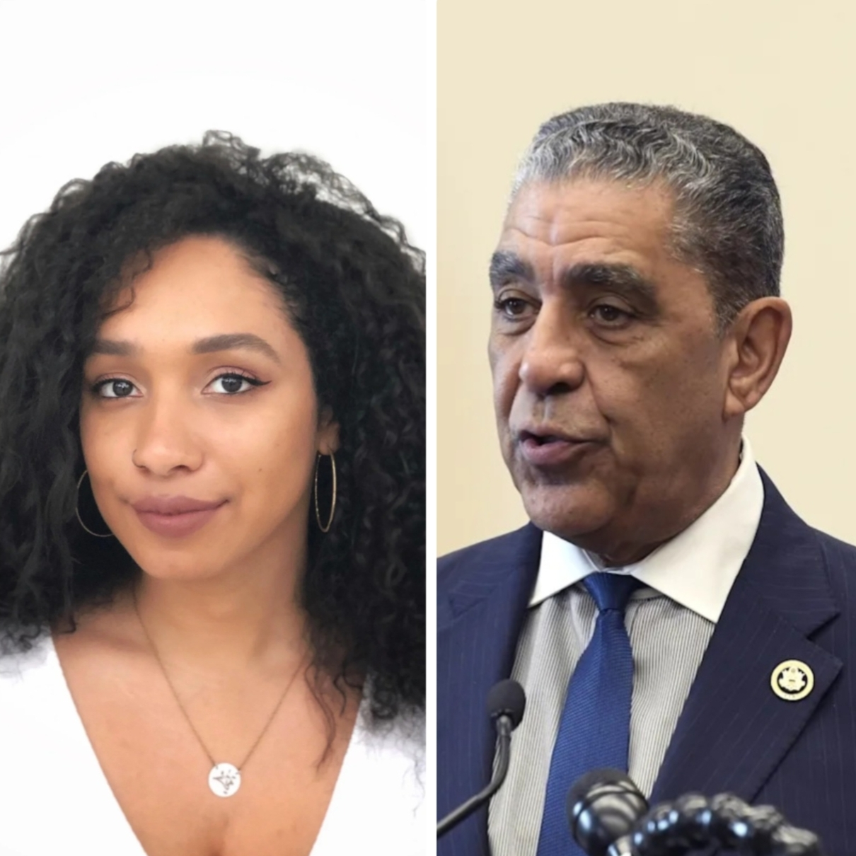 Composición fotográfica del congresista Adriano Espaillat y la candidata progresista Darializa Ávila Chevalier, los dos aspirantes dominicanos que se enfrentan en las primarias demócratas del Distrito 13 de Nueva York el 23 de junio de 2026.