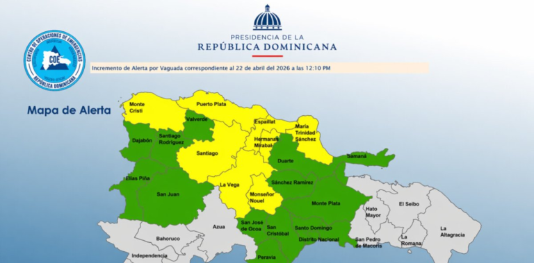 INDOMET mantiene alertas por fuertes lluvias y tormentas eléctricas en varias provincias