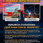 Denuncian ruidos nocturnos en construcción de Supermercados Bravo La Esperilla