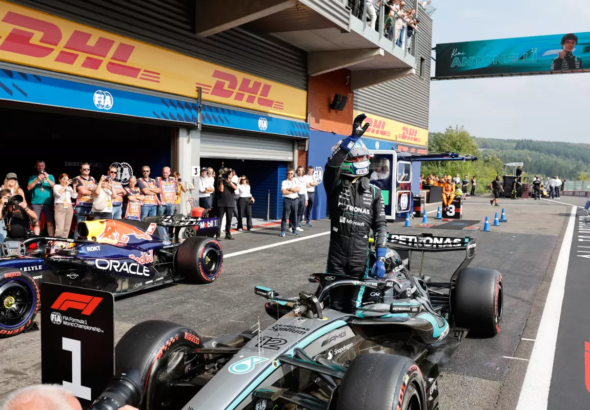 Kimi Antonelli pole GP de Belgica 2026 F1 Mercedes Verstappen