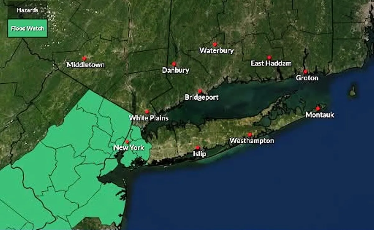 Alerta inundaciones Nueva York Nueva Jersey martes 21 julio 2026