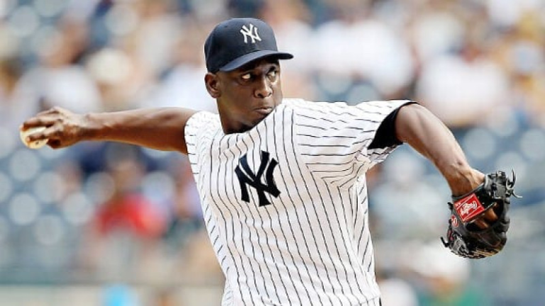 El exlanzador relevista dominicano Rafael Soriano durante su dominio monticular en el béisbol de las Grandes Ligas.
