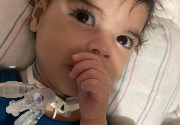 El infante dominicano Dayron Almonte Socías, paciente prioritario diagnosticado con Atrofia Muscular Espinal (AME).