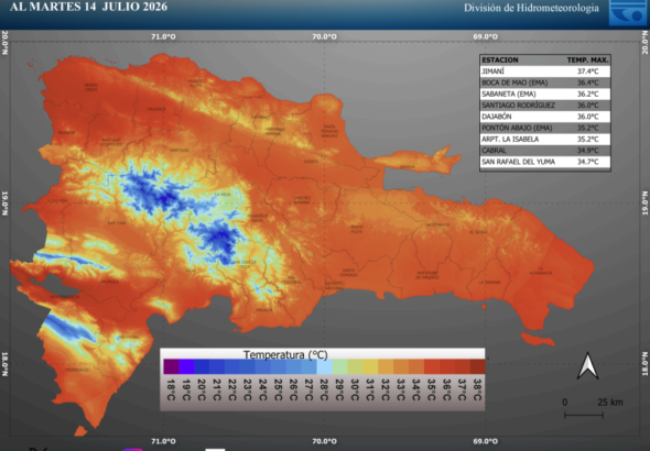 Clima en RD: Polvo del Sahara asfixia con calor mientras Indomet vigila onda tropical en el Atlántico.