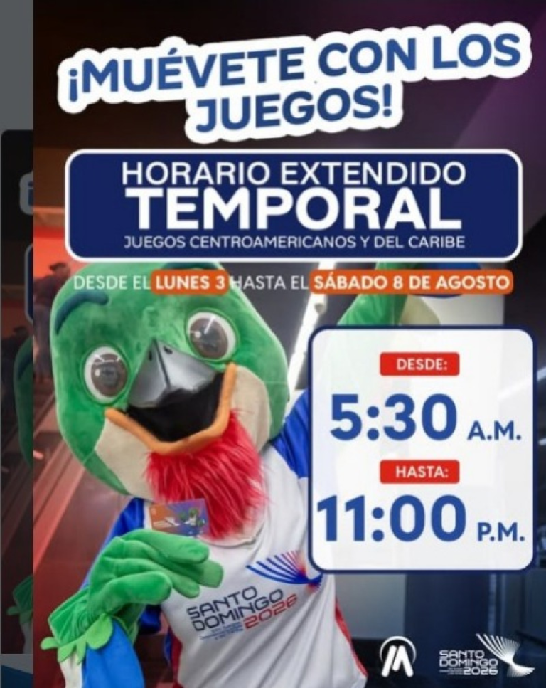 usuarios abordando el metro de santo domingo con horario extendido por los juegos deportivos