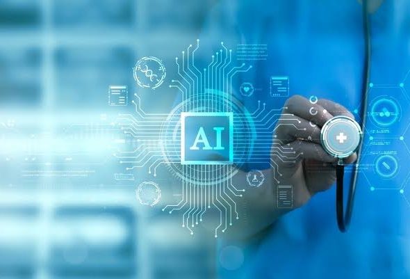 Médicos dominicanos analizando radiografías con software de inteligencia artificial en Santo Domingo.