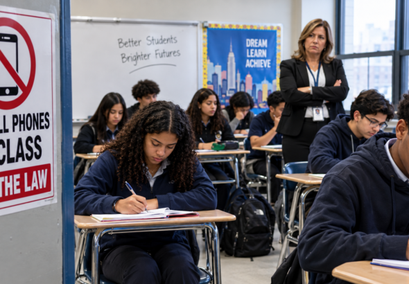 La ley vs. la trampa: Docentes de Nueva York revelan el calvario de vigilar las aulas sin celulares a un año de la prohibición
