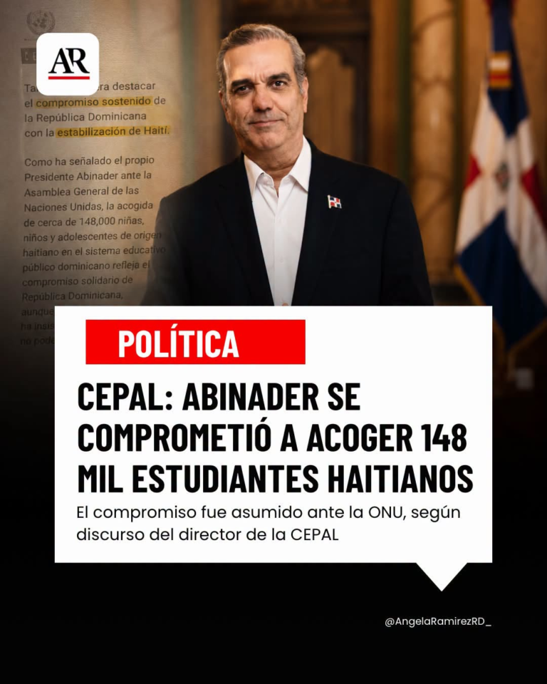 CEPAL: Abinader comprometió a RD ante la ONU para educar 148,000 niños haitianos