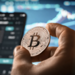Persona utilizando un cajero automatico de Bitcoin en Santo Domingo Republica Dominicana