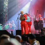 El Prodigio tocando el acordeon en la Gran Arena del Cibao Santiago