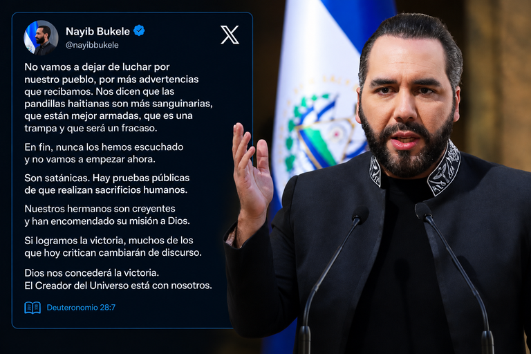 Bukele desafía las advertencias sobre Haití y promete victoria