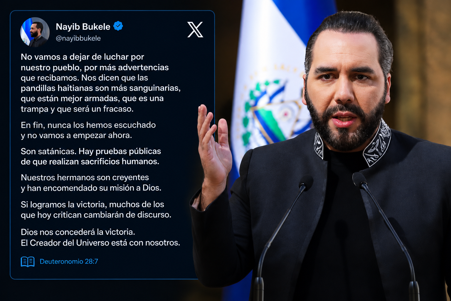 Bukele desafía las advertencias sobre Haití y promete victoria